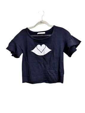 See By Chloe Sz 34 / XS HEART LIPS SWEARSHIRT